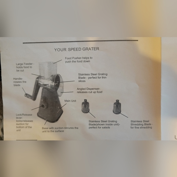 LAST ONE Kitchen tool. Speed grater NIB! Dorm room, trailer, cabin, home - Picture 3 of 6